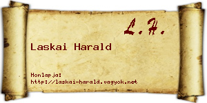 Laskai Harald névjegykártya